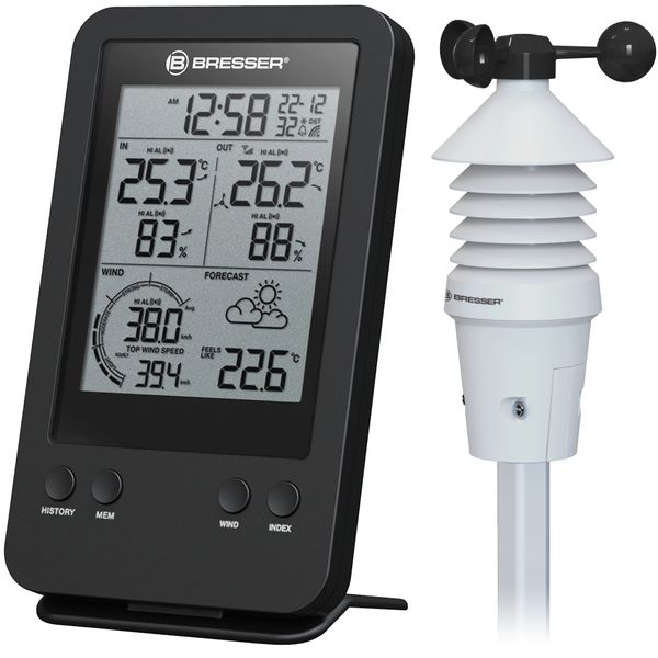 Метеостанція Bresser 3-in-1 Profi Wind Gauge Black (7002531) 927570 фото