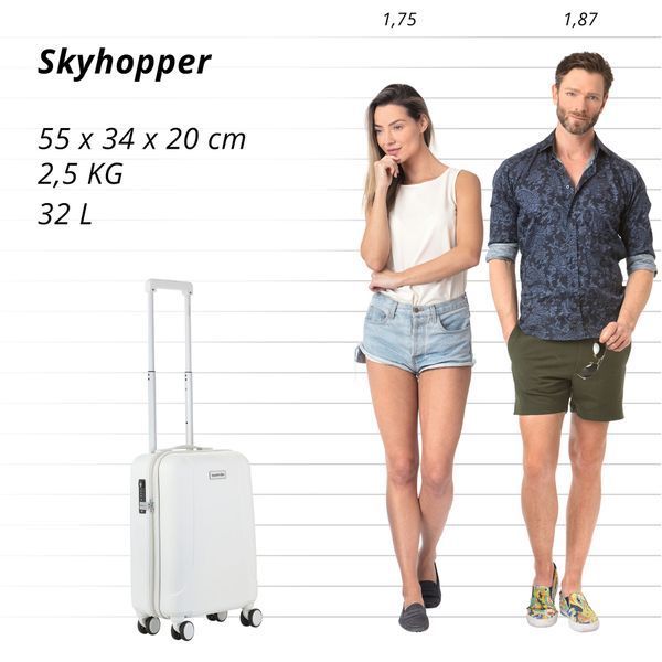 Валіза CarryOn Skyhopper (S) White (502422) 930038 фото