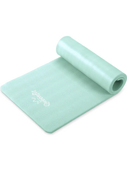 Коврик (мат) для фитнеса и йоги Queenfit NBR 1,5см бирюзовый H-5907766668367 фото
