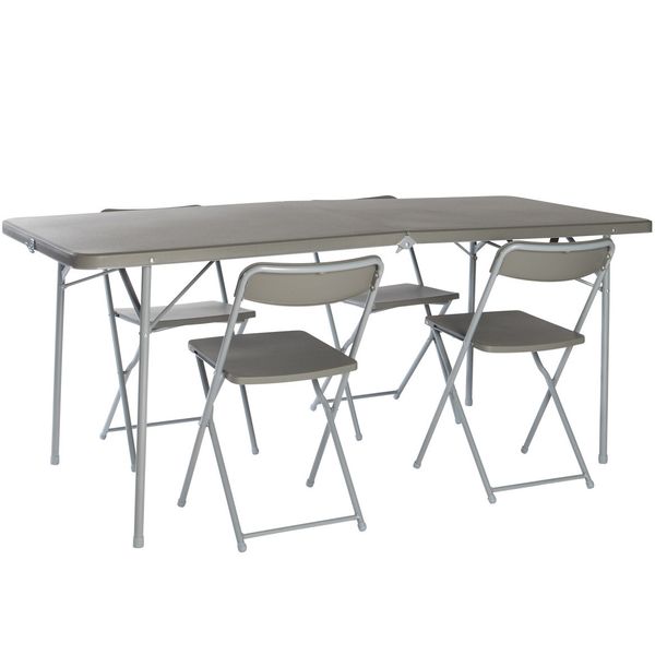 Стіл зі стільцями Vango Orchard XL 182 Table and Chair Set Grey (TBNORCHARG10TET) 928212 фото