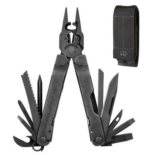 Мультиінструмент LEATHERMAN Super Tool 300 BLACK, чохол MOLLE (чорн) SVT-831151 фото