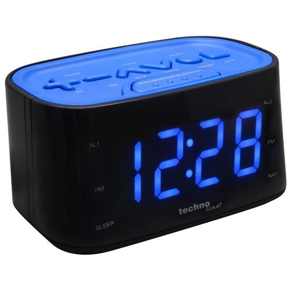Годинник настільний з радіо Technoline WT465 Black/Blue (WT465 blaue) DAS302337 фото