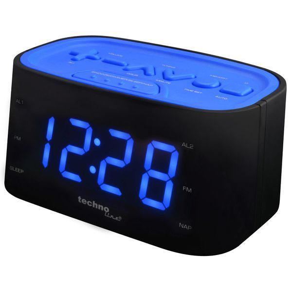 Годинник настільний з радіо Technoline WT465 Black/Blue (WT465 blaue) DAS302337 фото