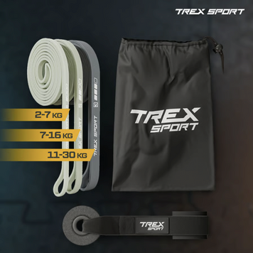 Набір резинок для фітнесу Trex Sport TX-003PB 3в1 2-30кг H-5902308233126 фото