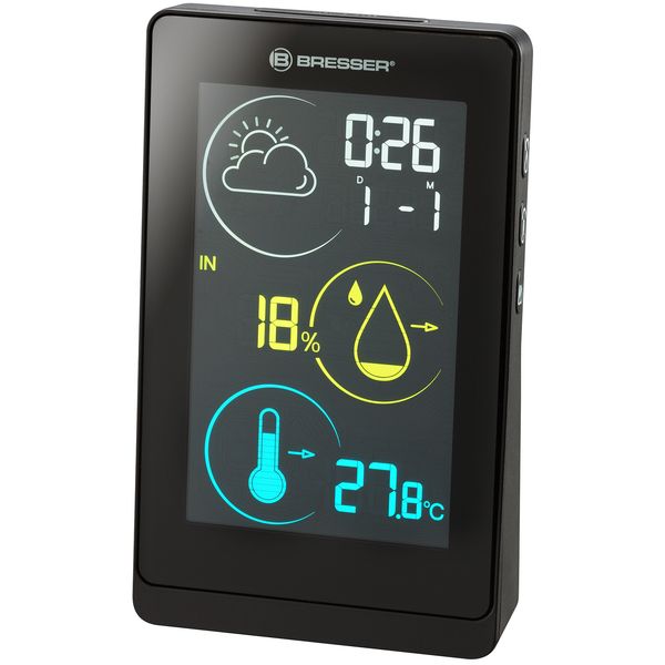 Метеостанція Bresser Colour weather station Temeo Life H Black (7008000CM3000) 925521 фото