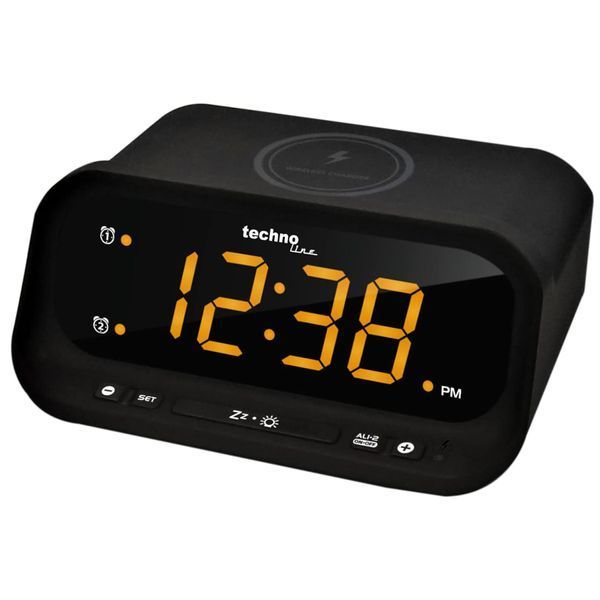 Часы настольные Technoline WT477 Wireless Mobile Charging Black (WT477) DAS302477 фото