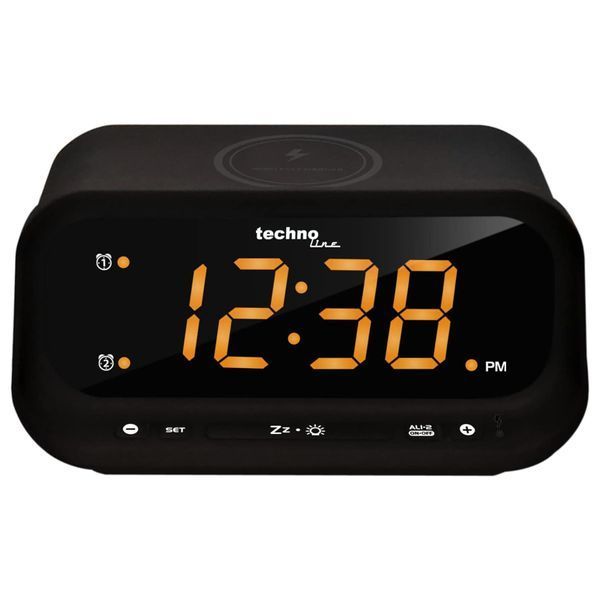 Часы настольные Technoline WT477 Wireless Mobile Charging Black (WT477) DAS302477 фото
