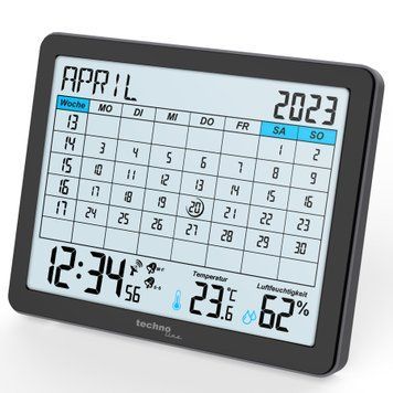 Часы-календарь настольный Technoline WT2600 Black (WT2600) DAS302467 фото