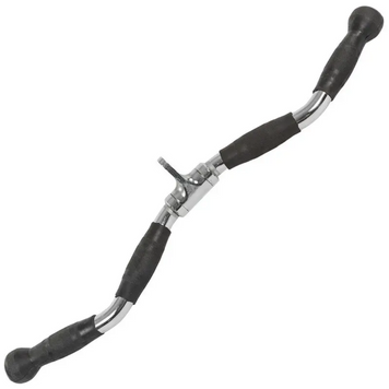 Ручка для верхньої тяги York Fitness 70см W-подібна з гумовими рукоятками, хром Н-00014961361568 фото