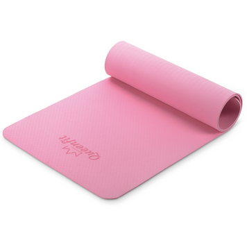 Коврик (мат) для фитнеса и йоги Queenfit Premium TPE 0,5см розовый H-5907766664086 фото
