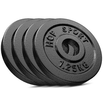 Сет з металевих дисків Hop-Sport Strong 4x1,25 кг H-UT-00000553 фото