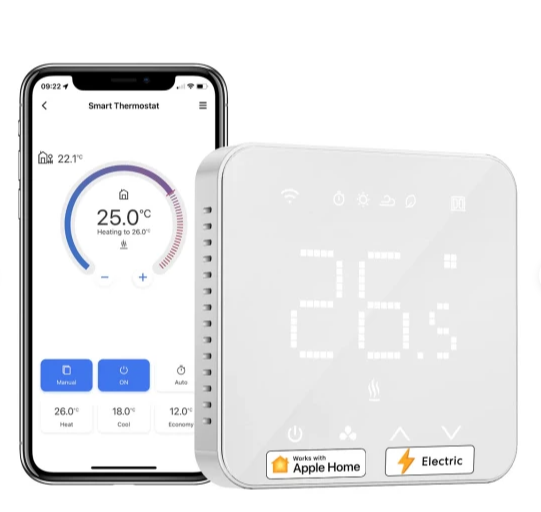 Розумний Wi-Fi термостат (тільки електричне опалення) Meross MTS200HK(EU) VIA-99-00014798 фото