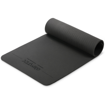 Килимок (мат) для фітнесу та йоги Gymtek Premium TPE 0,5см чорний H-5907766664079 фото
