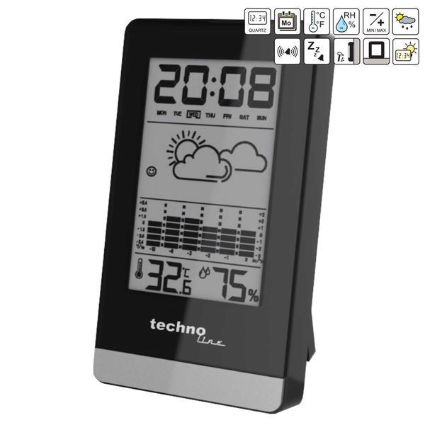 Метеостанція Technoline WS9125 Black (WS9125) DAS301188 фото