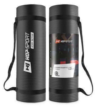 Мат для фитнеса и йоги Hop-Sport HS-N015GM 1,5см черный H-5902308216013 фото