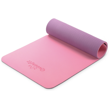 Килимок (мат) для фітнесу та йоги Queenfit Premium TPE 0,6см рожево-фіолетовий H-5907766664321 фото