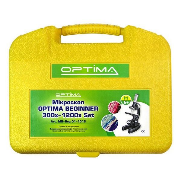 Мікроскоп Optima Beginner 300x-1200x подарунковий набір (MB-beg 01-101S) 926245 фото