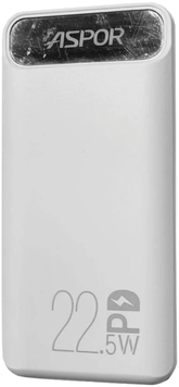 Зарядное устройство для Aspor A396 20000mAh (22.5W/PD USB-C laptops fast charging) White IB-7610001 фото