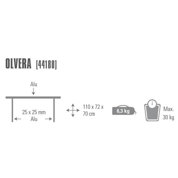 Стіл кемпінговий High Peak Olvera Silver (44188) 928991 фото
