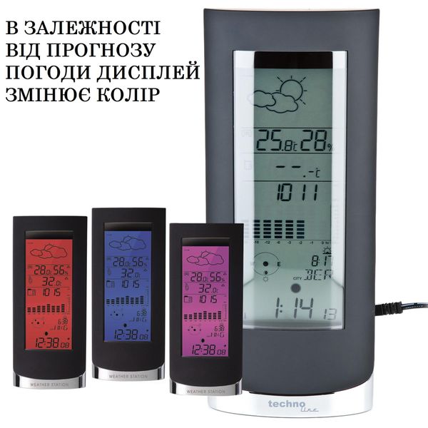 Метеостанція Technoline WS6501 Black Metall (WS6501) DAS302364 фото