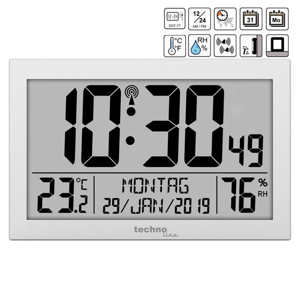 Годинник настінний Technoline WS8016 Silver (WS8016) DAS301204 фото