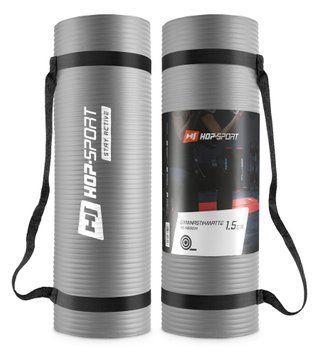 Мат для фитнеса и йоги Hop-Sport HS-N015GM 1,5см серый H-5902308216020 фото