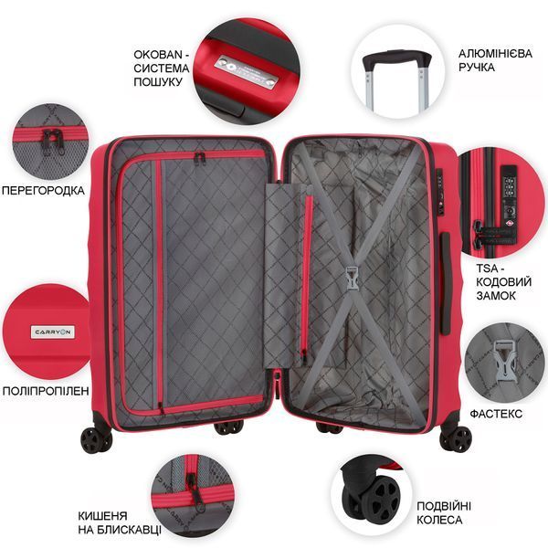 Валіза CarryOn Porter (L) Red (502449) 930033 фото