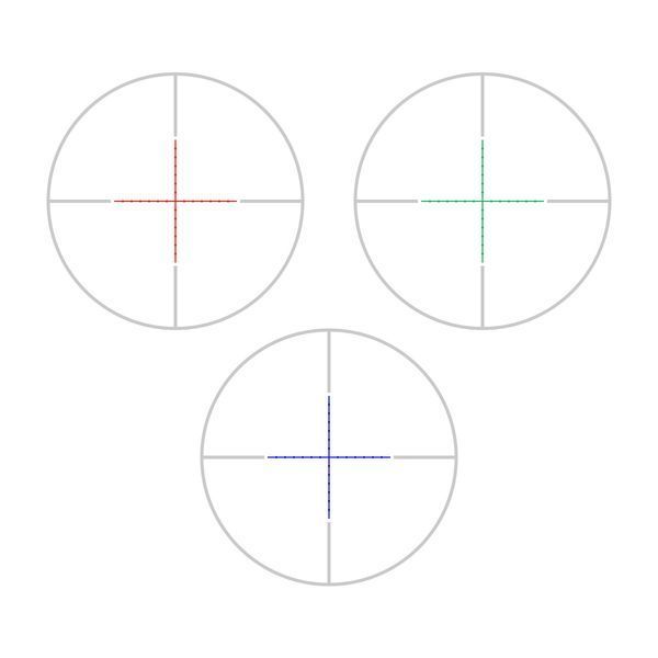 Призматический прибор SIGETA Prismatic 3.5x30 Mildot Red/Green/Blue OPT-65713 фото