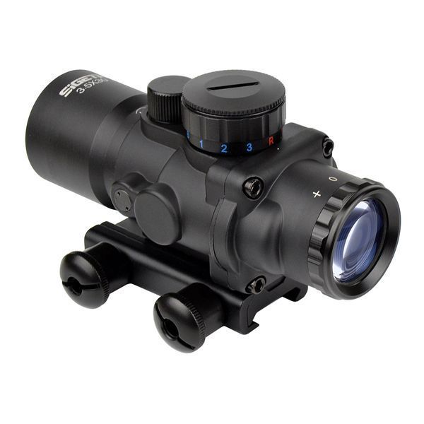 Призматический прибор SIGETA Prismatic 3.5x30 Mildot Red/Green/Blue OPT-65713 фото