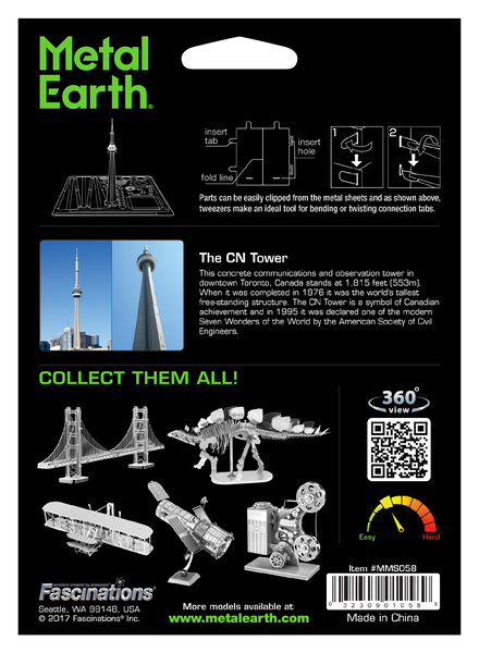 Металевий 3D конструктор "Вежа CN Tower" TP-396 фото