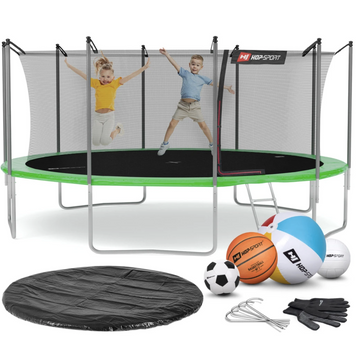 Батут Hop-Sport 16ft (488см) зелений із внутрішньою сіткою H-5902308210493 фото